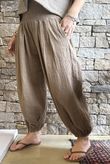 Annie Cushion Cotton Cuff Barrel Pant Honey Bronze